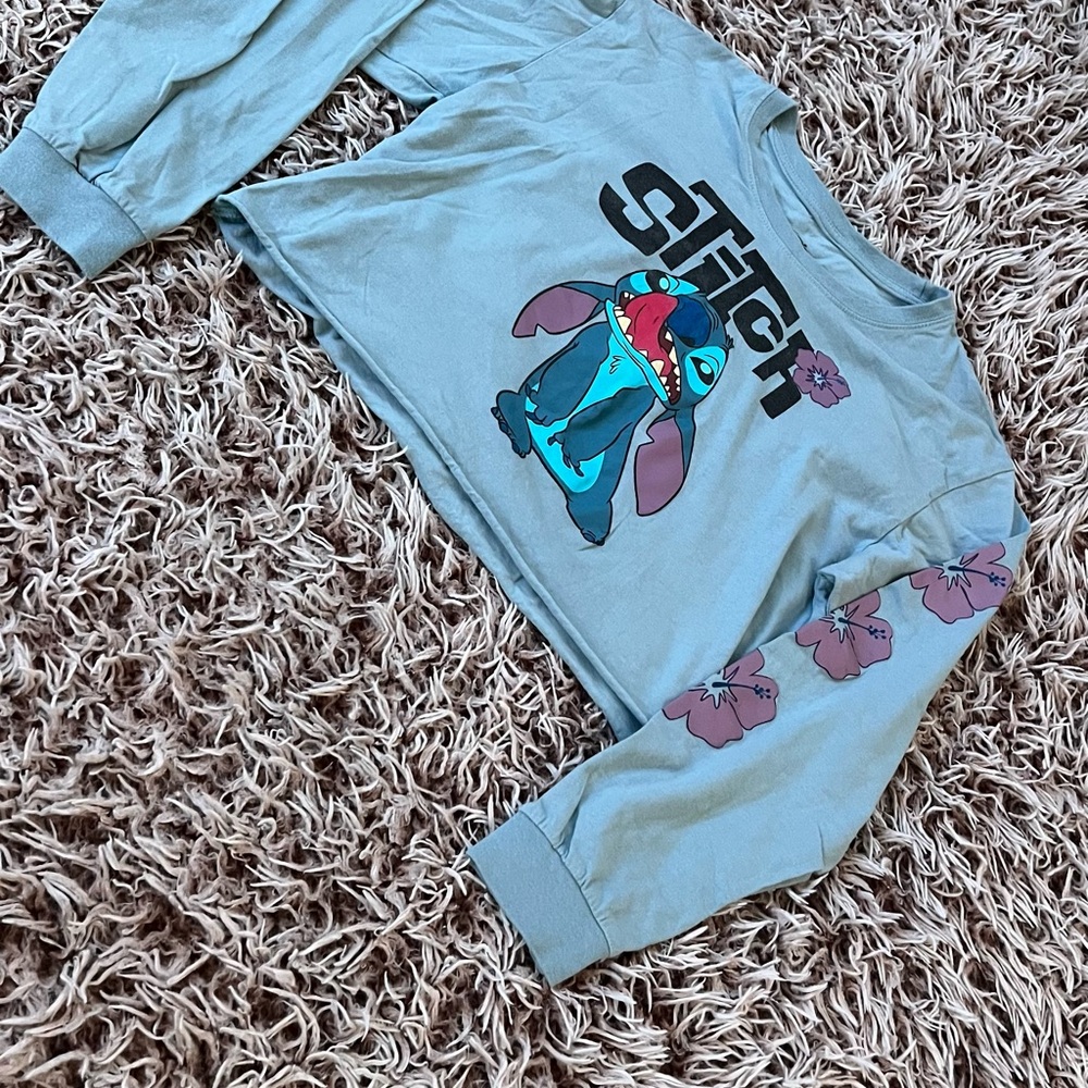 Disney Stitch Kids Long Sleeve Shirt - Blue